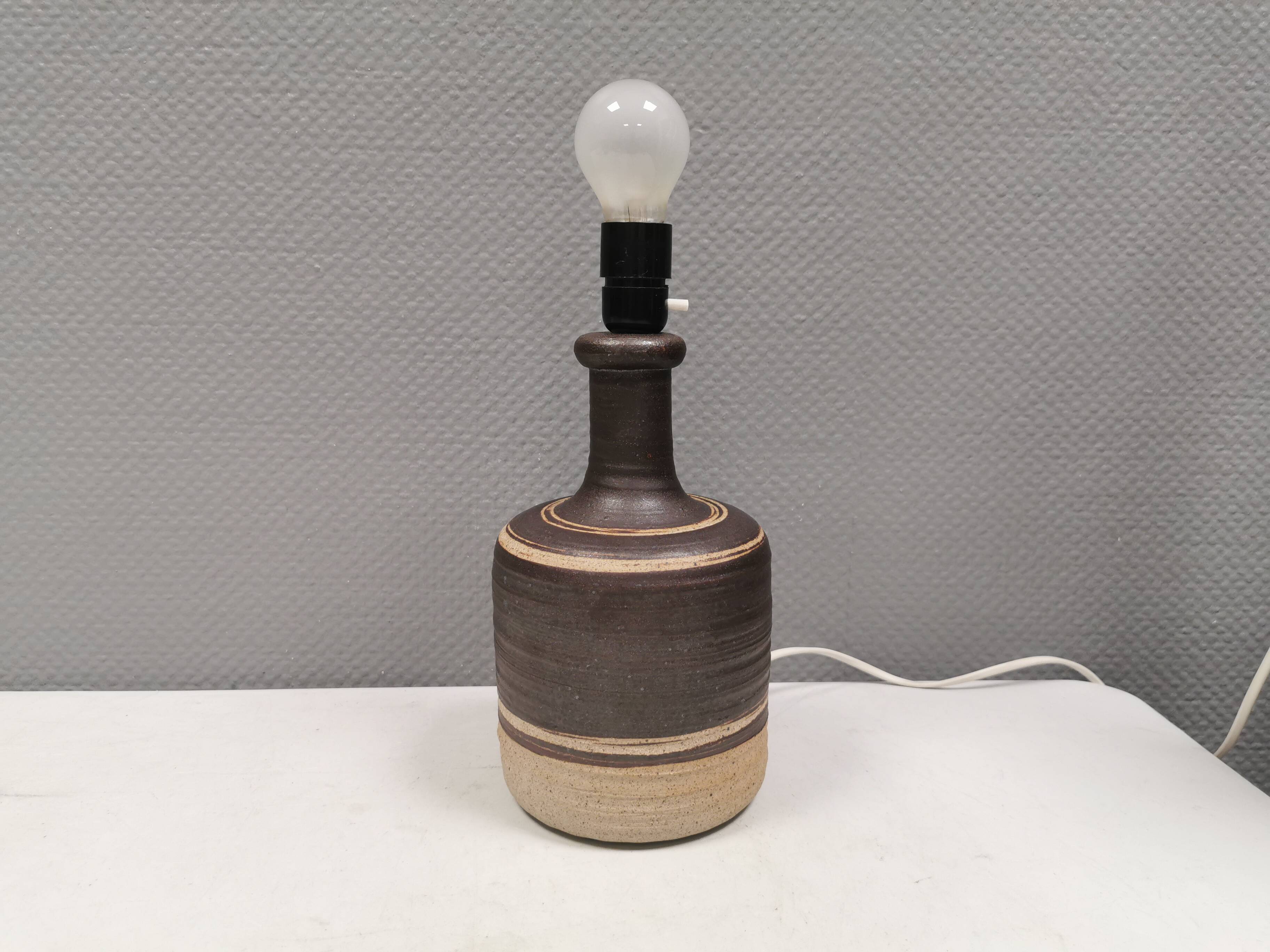 Beautiful Tue Poulsen table lamp in ceramic. Denmark 1970-80s.