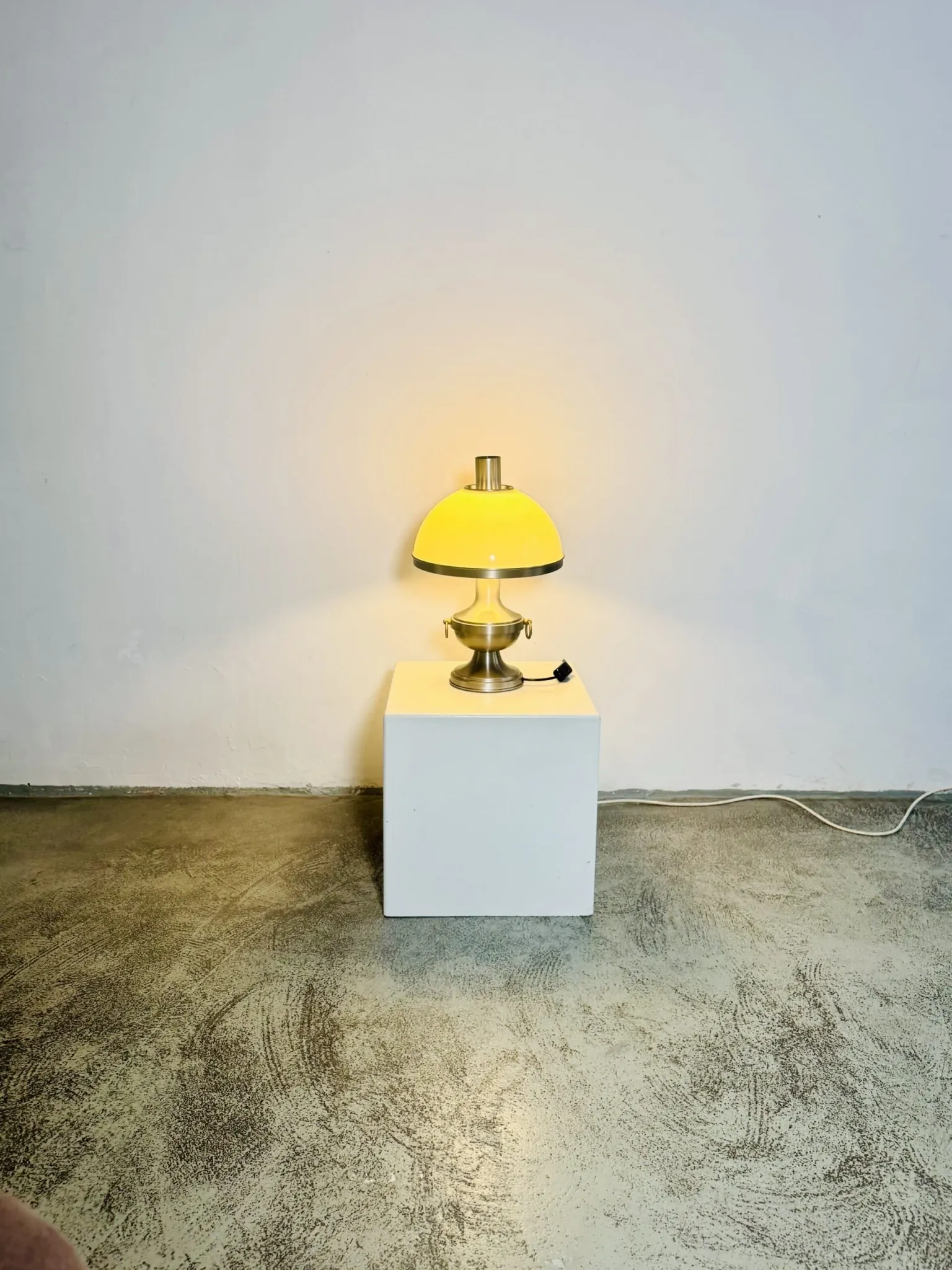 Metal Mushroom Table Lamp By Dijkstra Lampen, The Netherlands, 1960S