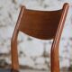 4 Scandinavian Fristho Franeker chairs in teak and skai, 1960.