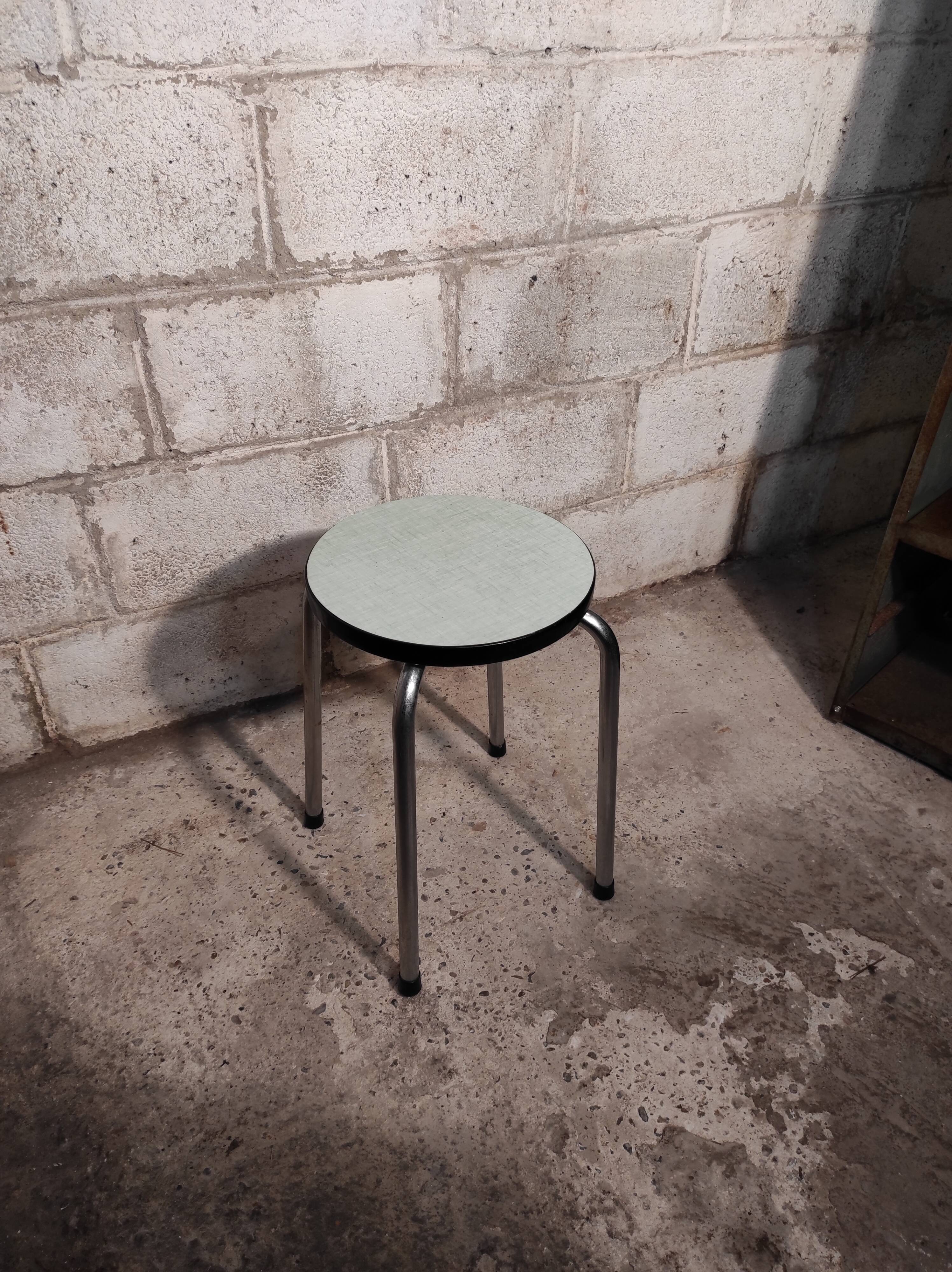 Green formica stool