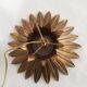 Pendant light  leaves gold metal, 50's