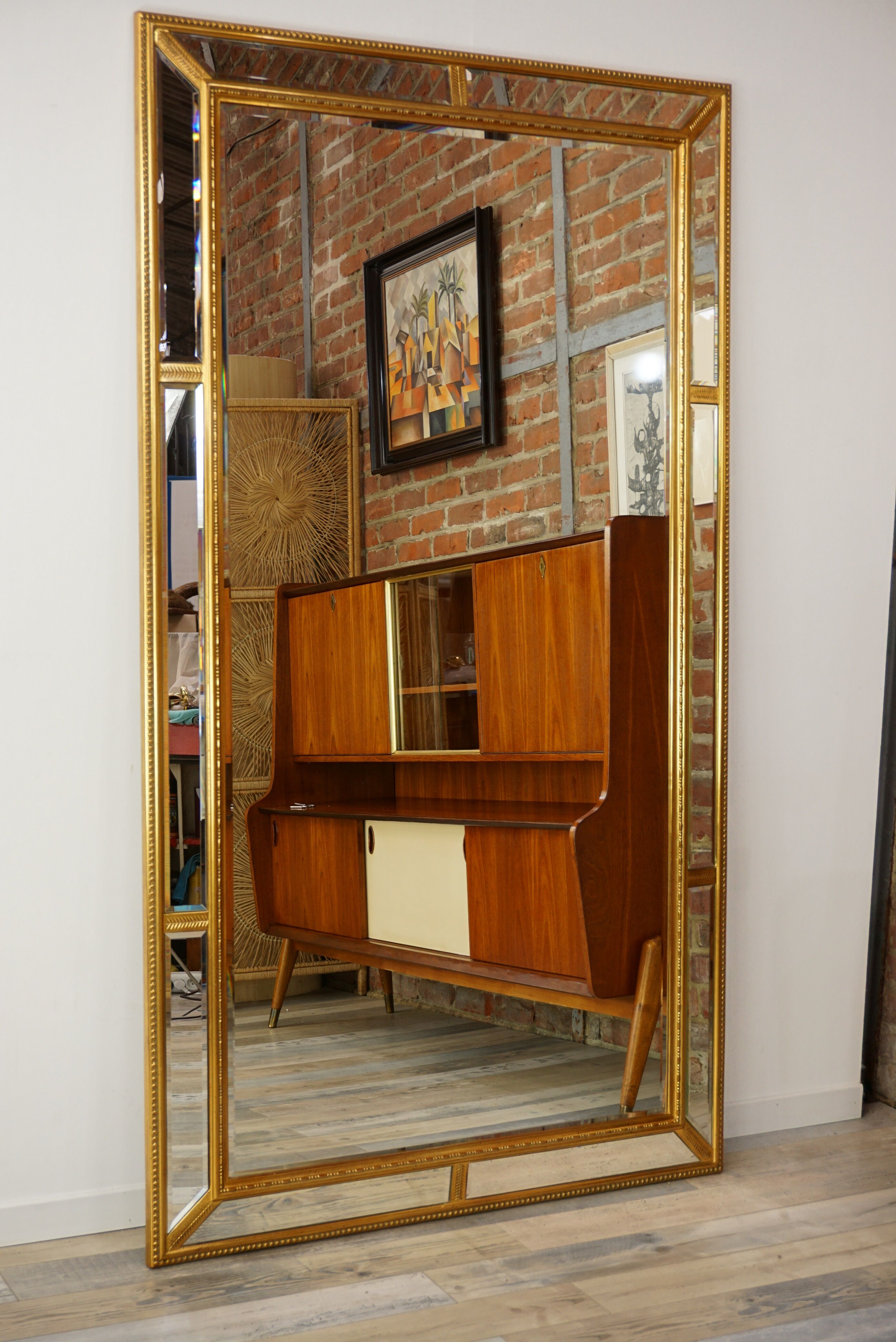 Bevelled and close-to-close mirror 109x194cm