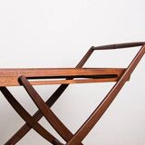 Danish folding teak rolling table, Svend Aage Madsen/Illums Bolhigus.