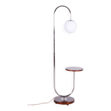 Restored ArtDeco Floor Lamp, J. Halabala, UP Zavody, Chrome, Czechia, 1930s