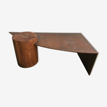 Corten steel coffee table