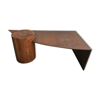 Table basse acier corten