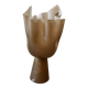 Lampe de table contemporaine en verre de Murano beige laiteux