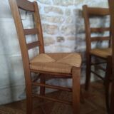 Set of 6 straw chairs