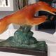 Art deco greyhound ceramic sculpture 1930s