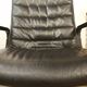 Vintage black leather office chair by Richard Sapper for Knoll 1979