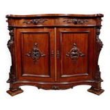 "Boulle" buffet curved on all sides Napoleon III period in mahogany circa 1850