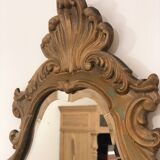Bakelite scrolled mirror with rocaille pediment