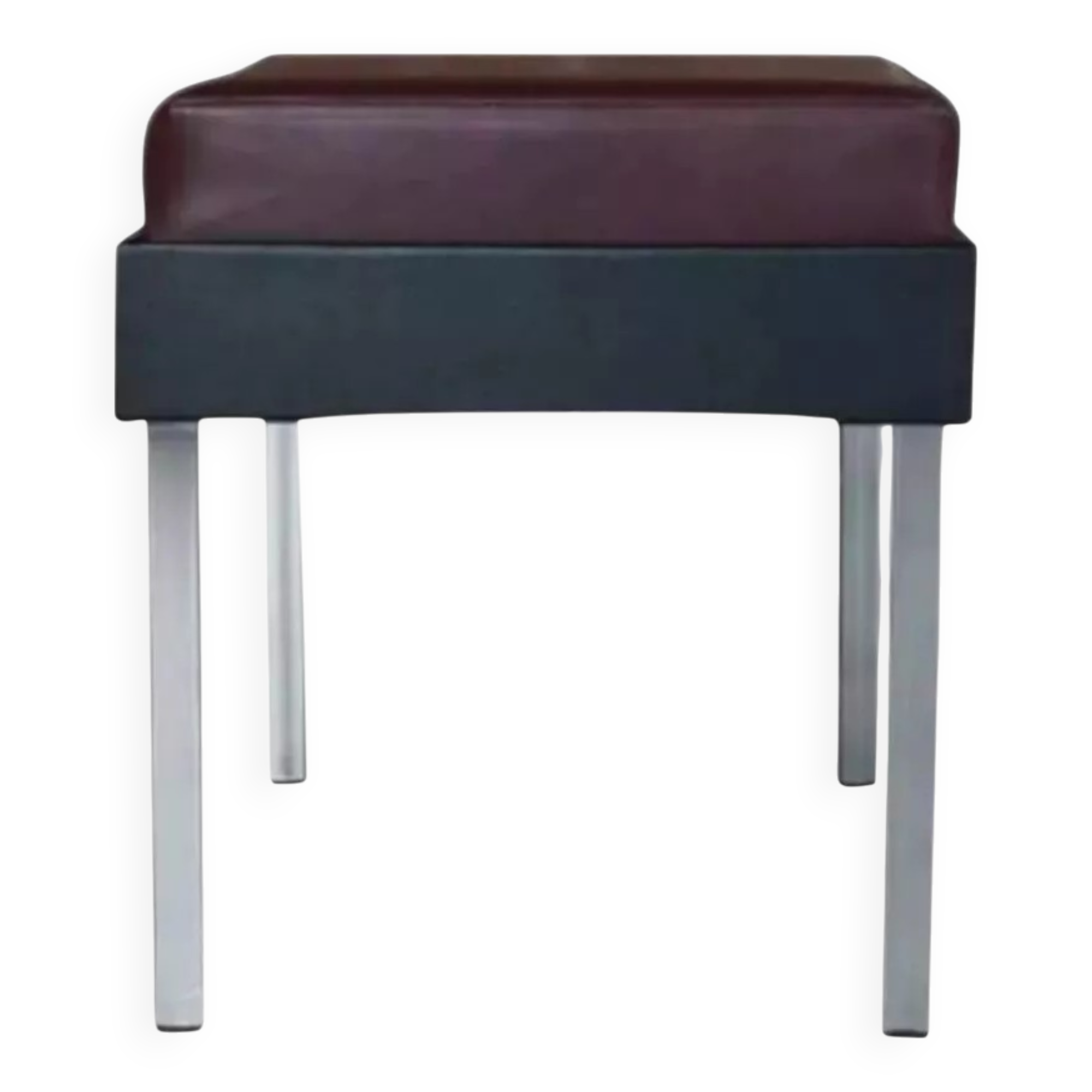 Strafor stool from the 50s, chrome and imitation leather