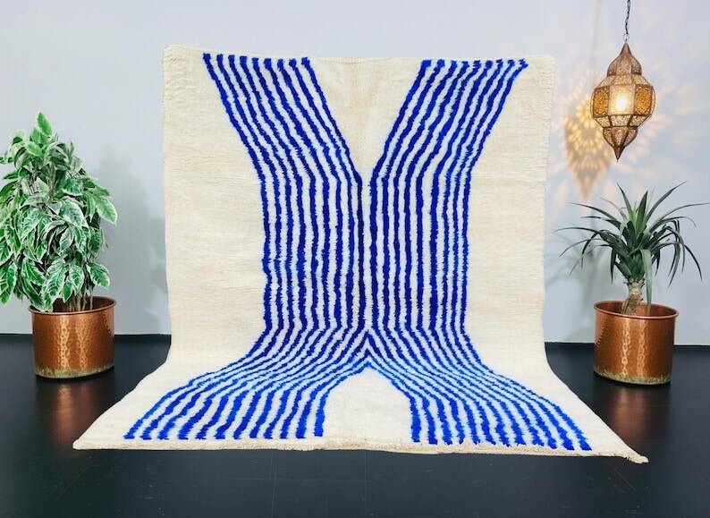 Berber rug available in pink, blue, and green, 200cm x 300cm