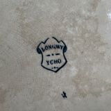 Plat ovale en porcelaine longwy signé yeho