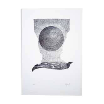 "Sunset" Indian ink