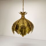 Brutalist brass pendant lamp Svend Aage Holm Sørensen 1960