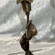 Pair of bronze candle holders from the art nouveau period 1900
