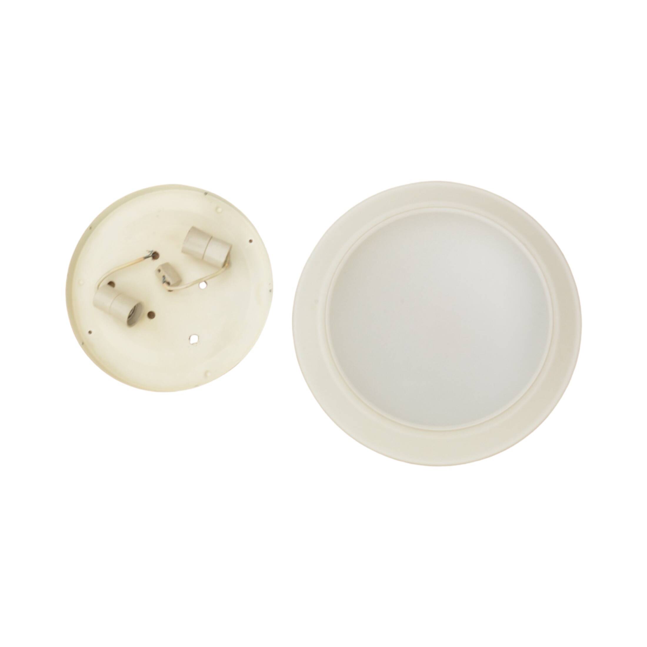 Plafonnier en verre Great White, Penko Pieńsk, Pologne dans les années 1970.