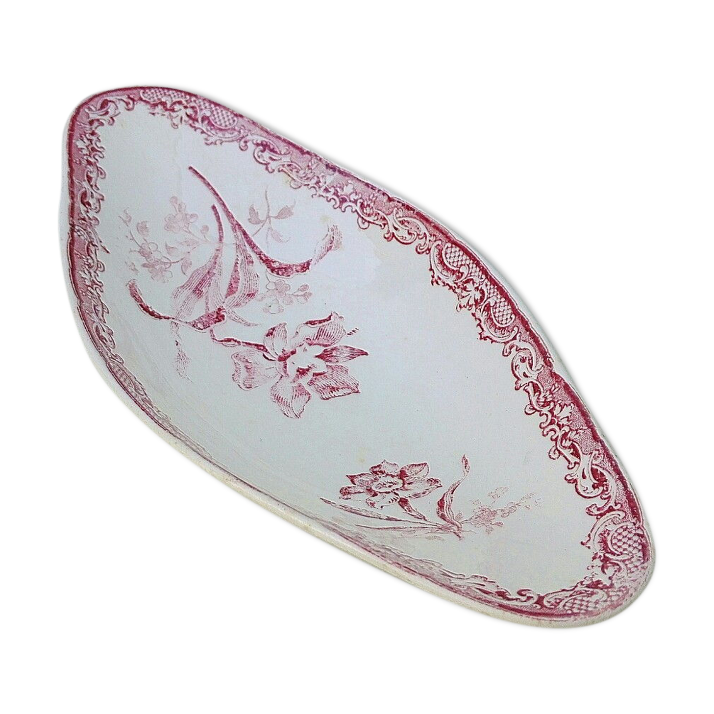 Ravier faience of Sarreguemines model Fontanges