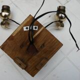 Art Deco 2-arm wall sconce with mirror and brass