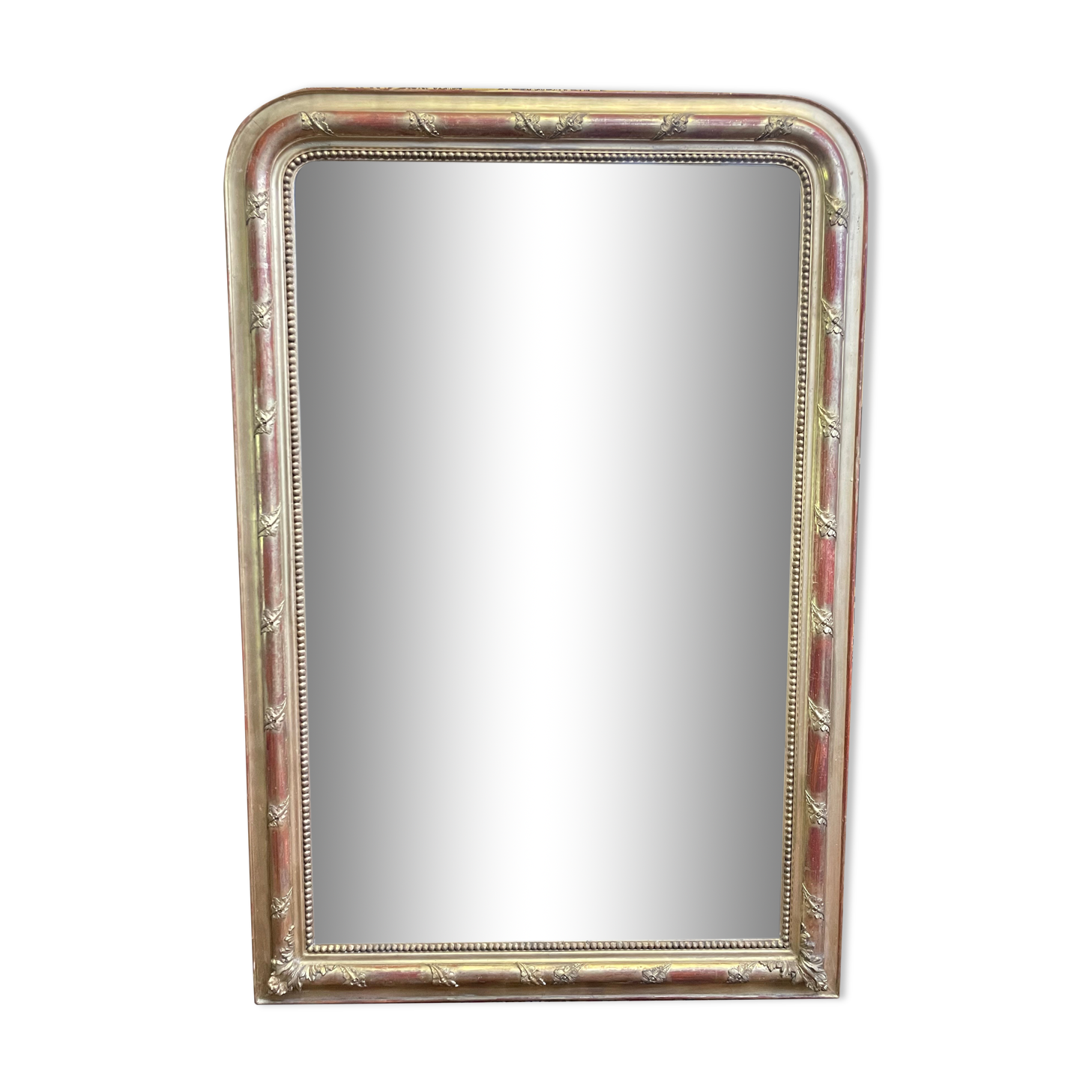 Louis Philippe period mirror in gilded stucco 100x147cm