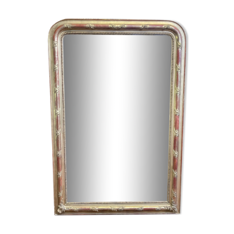 Miroir époque Louis Philippe en stuc doré 100x147cm