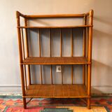 Vintage bamboo and rattan shelf