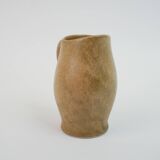 Small brown stoneware pitcher