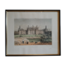 Lithographie du château de Chambord par Léon Auguste Asselineau