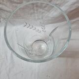 Engraved glass vase from 1980