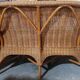 Banquette rotin 2 places vintage