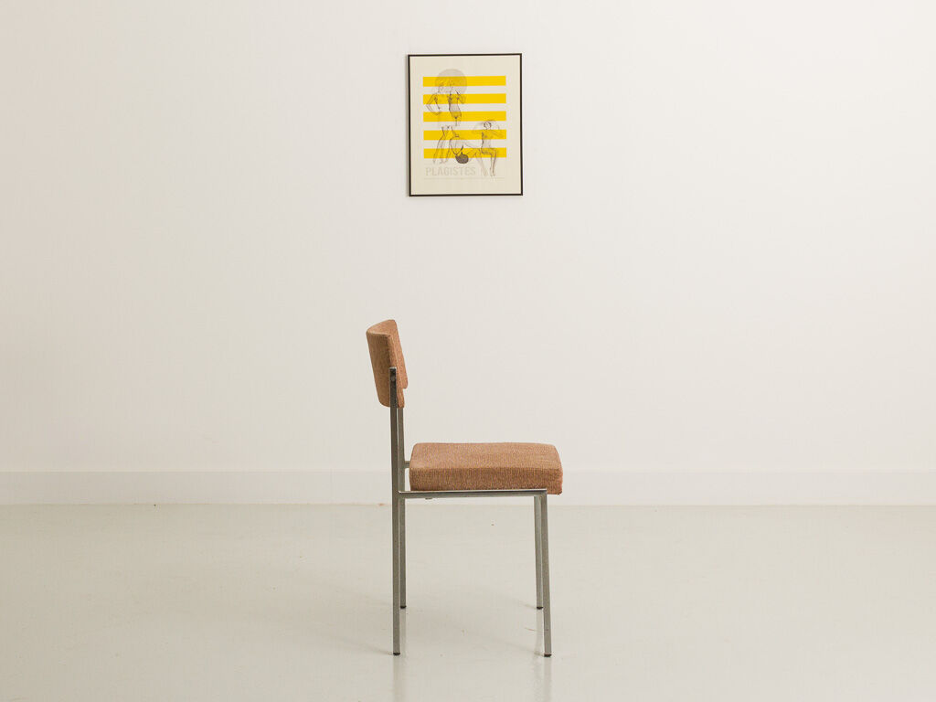 Office chair with chrome-plated steel structure