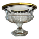 Cristalleries de Lorraine: large faceted bowl on crystal pedestal