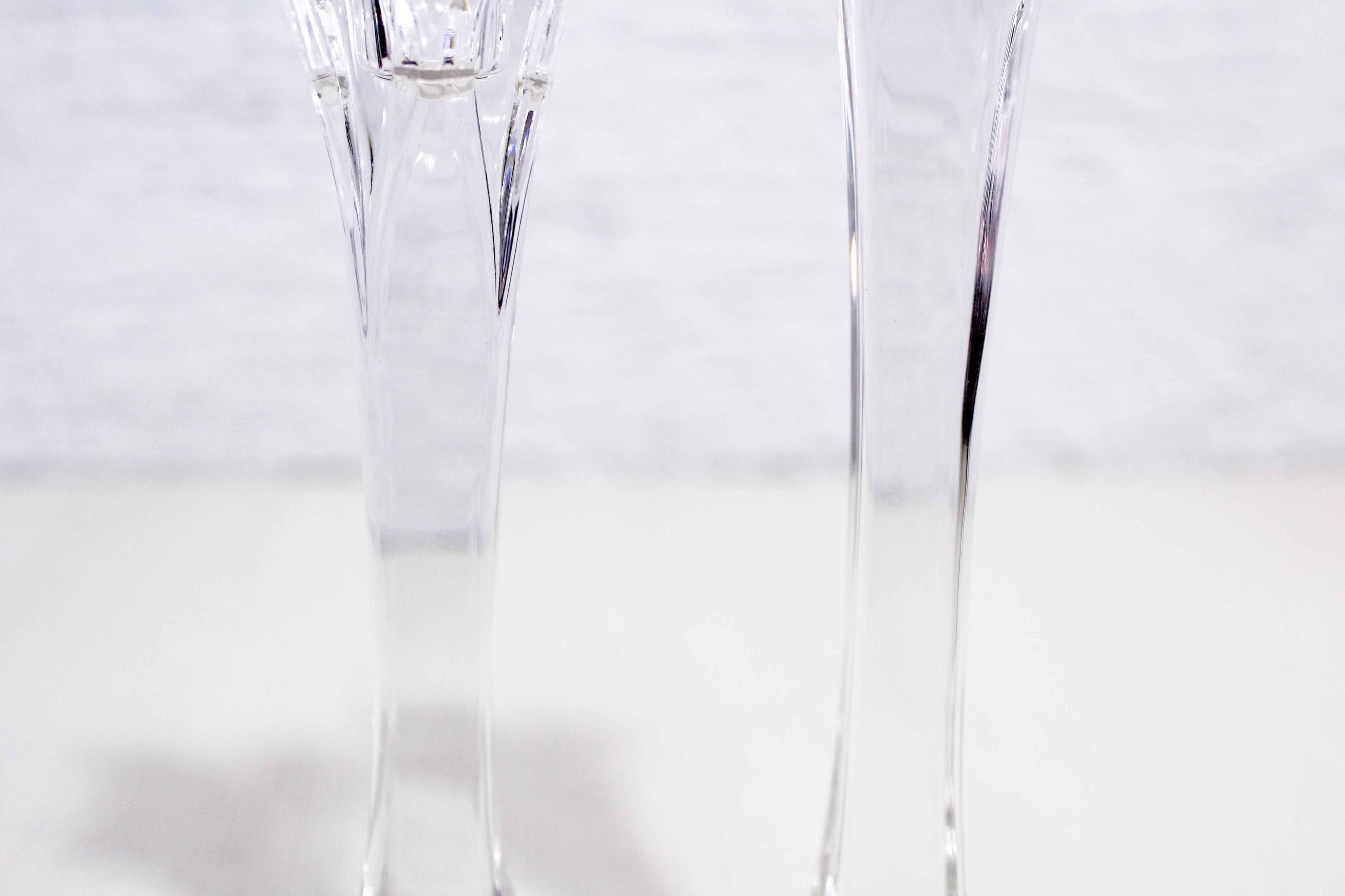 Paire de bougeoirs en cristal Nachtman