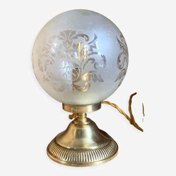 Flower globe lamp
