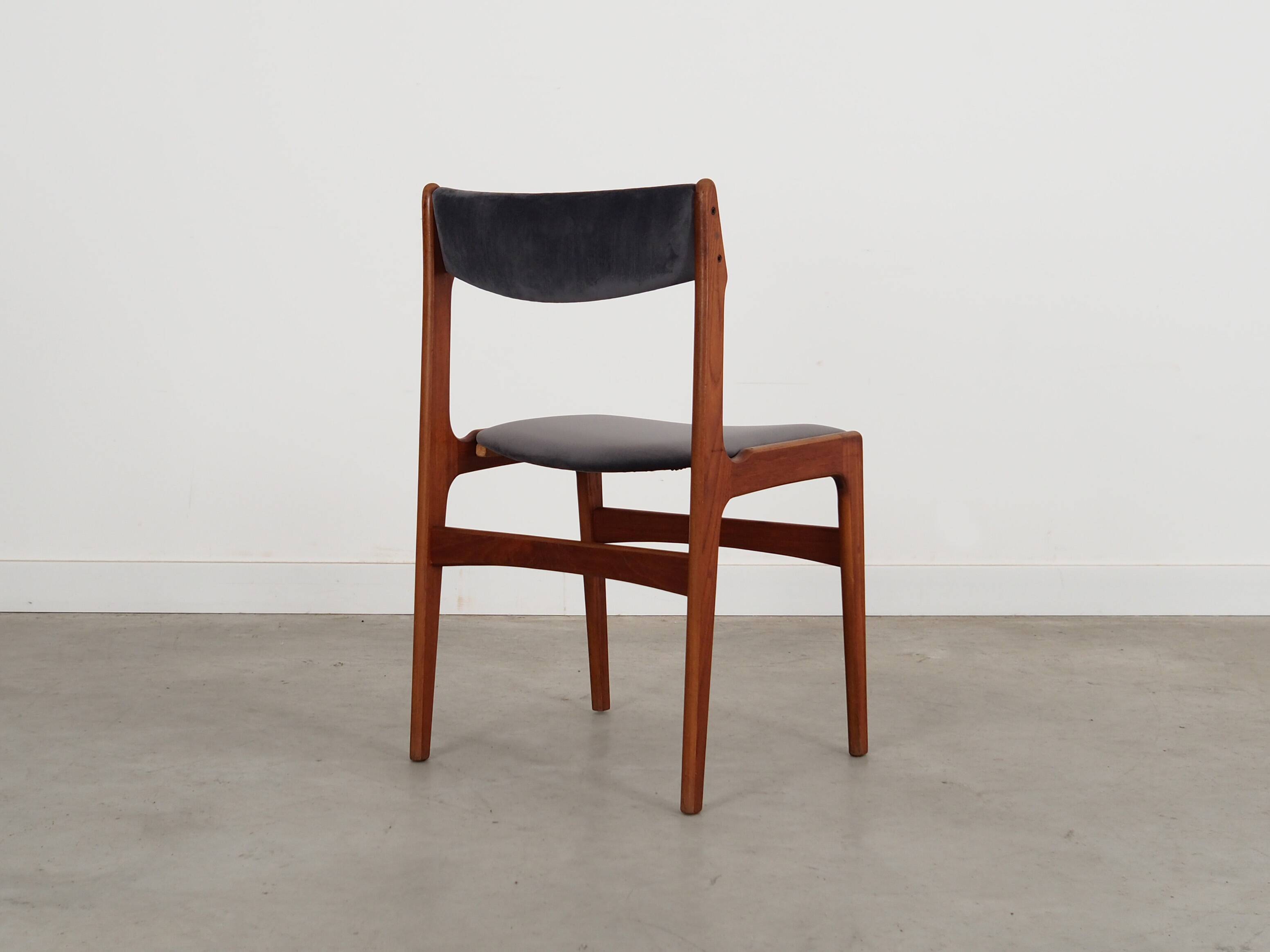 Set of six teak chairs, Danish design, 1960s, production: Denmark