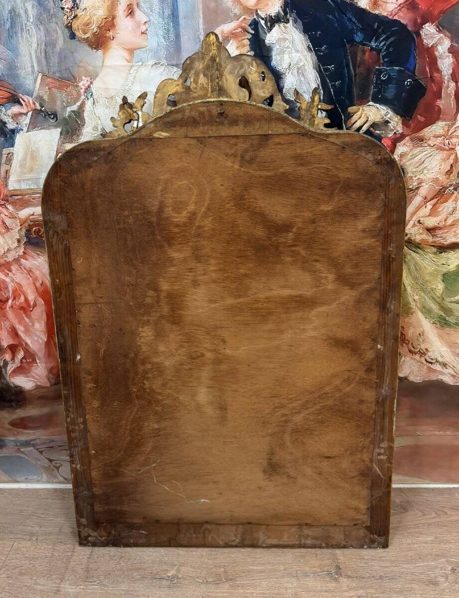 large Napoleon III period mirror in gilded wood circa 1880