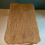 Free-form raw wood coffee table