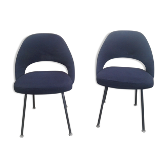 Paire de chaises Conférence par Eero Saarinen édité par Knoll 1957