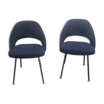 Pair of chairs Conference by Eero Saarinen edited by Knoll 1957