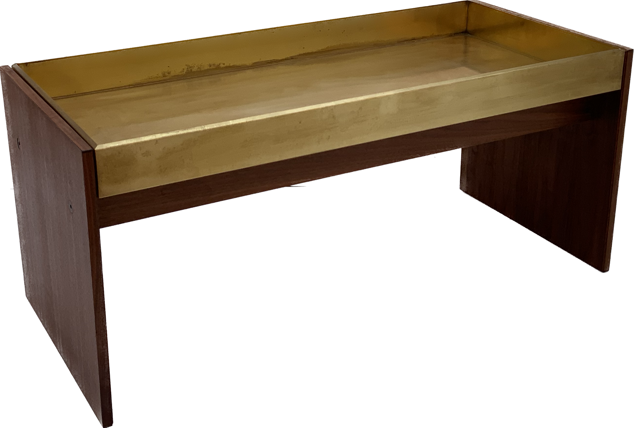 Vintage Danishs Modern  Modern Teak, Brass Planter/ Flower Box/Pot Plant Stand 1960s