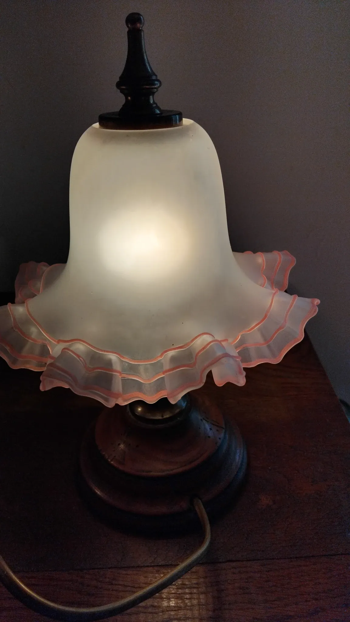 Set of two Art Nouveau bedside lamps.