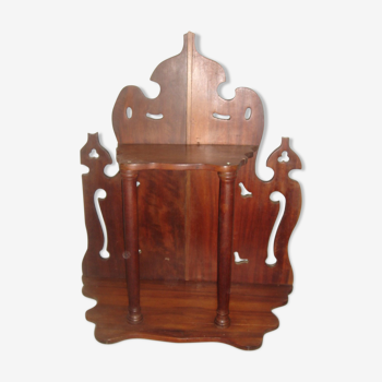 Cuban mahogany wall shelf, 1950