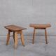 Guillerme et chambron oak french mid-century stool