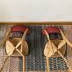 Pair of red skai chairs