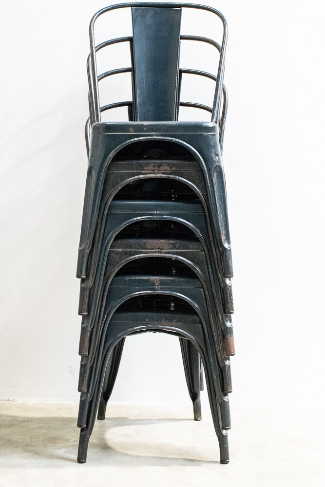 Series of six chairs Tolix Xavier Pauchard 1960'