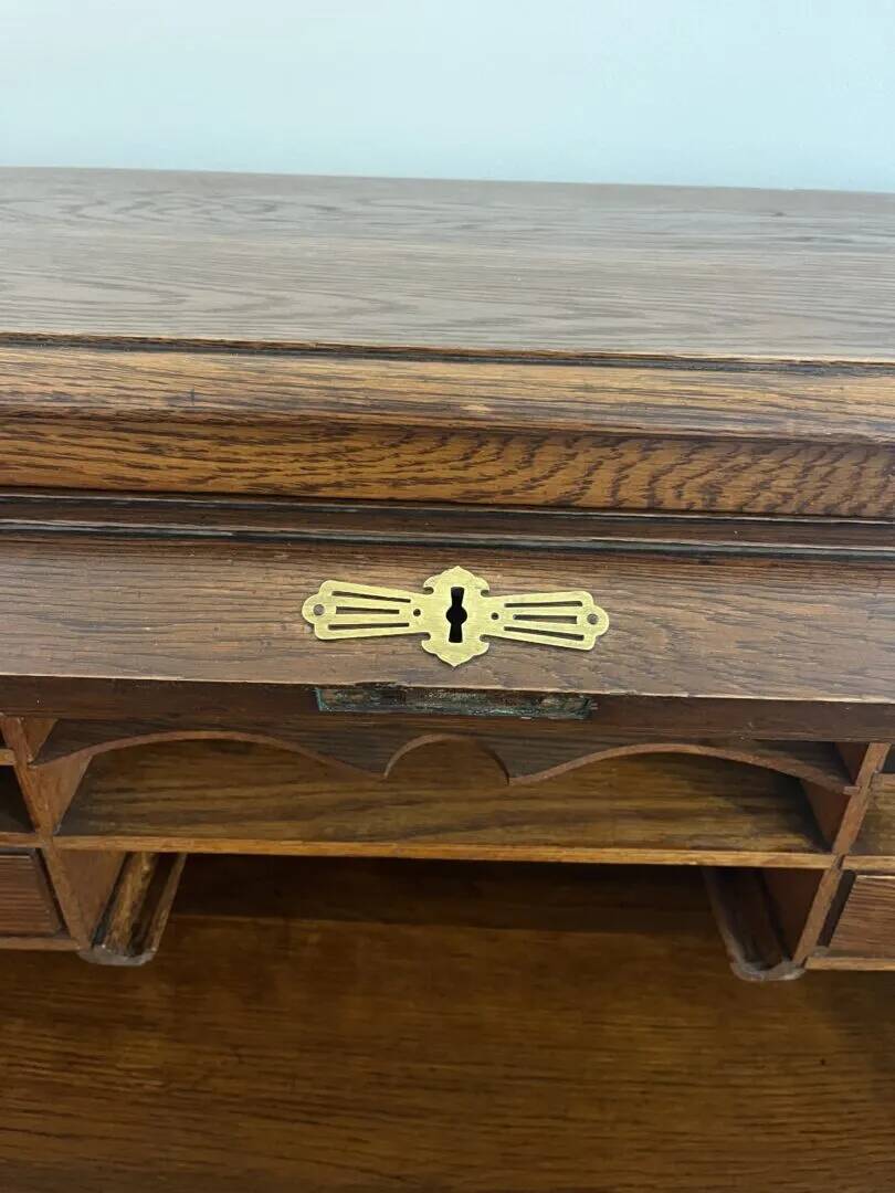 Antique directors oak roll top desk