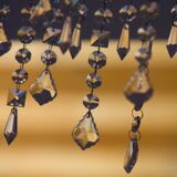 Minimalist glass fringe ceiling light