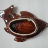 Colorful ceramic fish handcrafted pottery handmade retro kitch hand painted